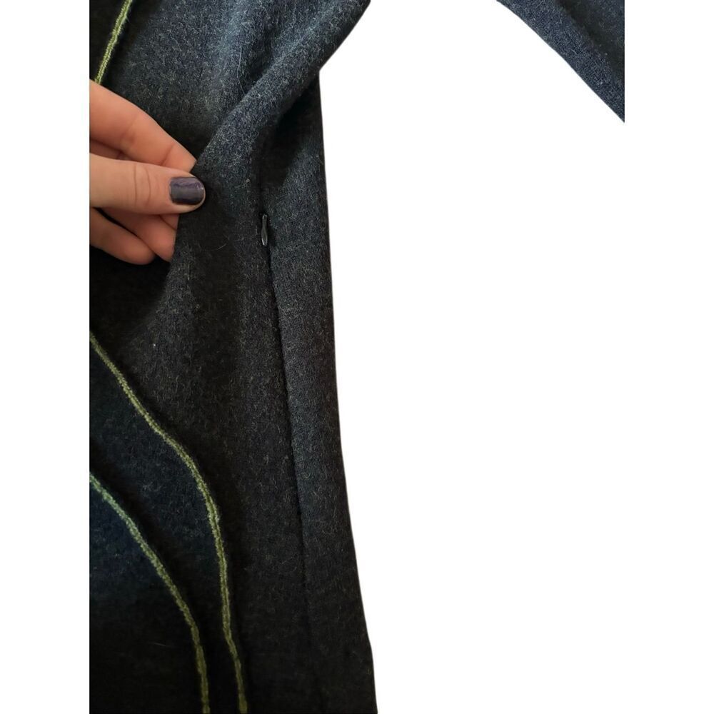 Icelandic Design Hepburn Wool Jacket Size S Green Button Front - Picture 9 of 14